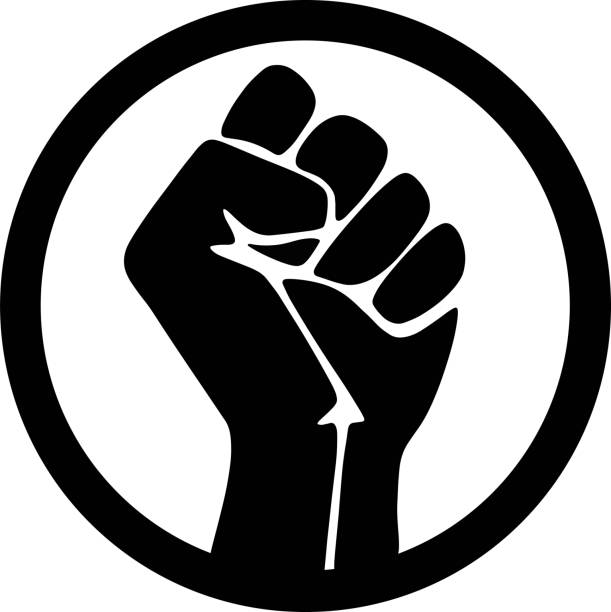 Symbol+of+the+black+freedom+movement.+protest.+Movement+for+freedom+and+equality.+Flat+vector+illustration.